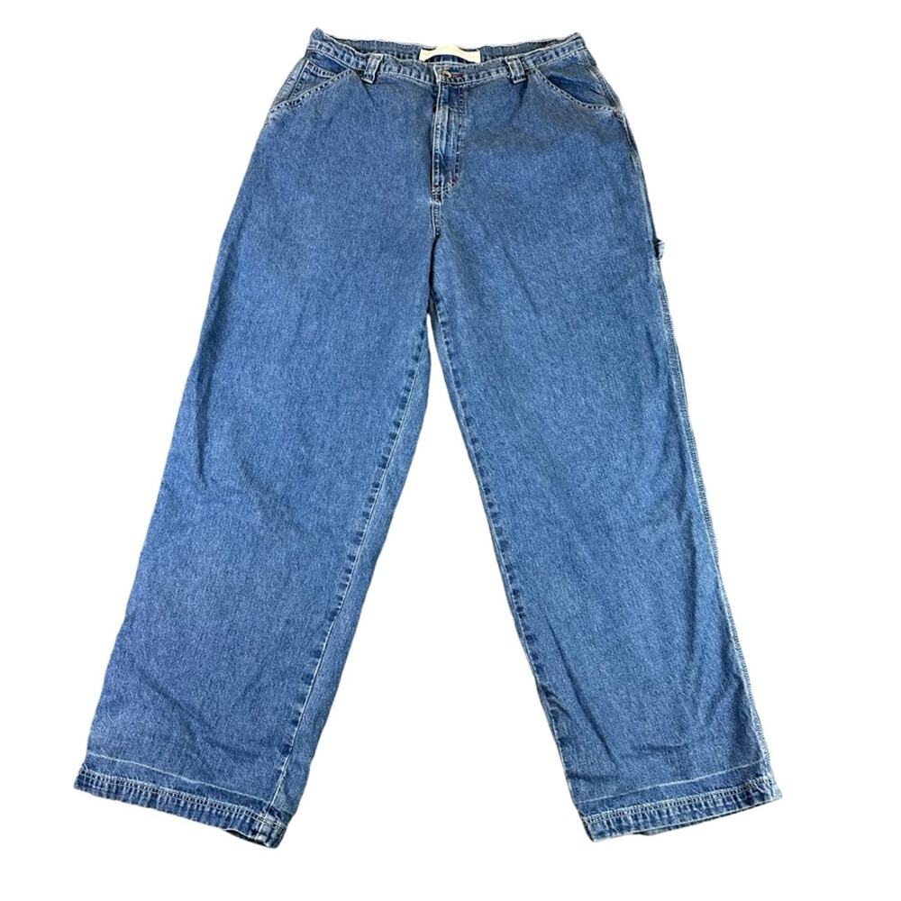 Vintage Faded Glory High Rise Carpenter Jeans Size 16 - Picture 2 of 5